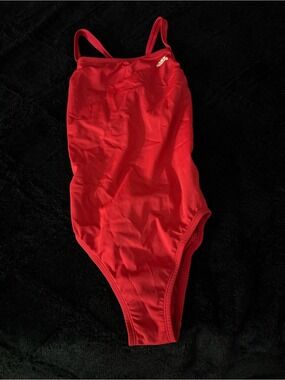 NWT ADIDAS Performance Swim Racer Back Bathing Suit Red Sz 22 XS $70